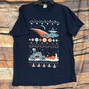 Loot Crate Exclusive NASA 8-Bit Space Ugly Christmas Sweater T-Shirt Mens XL Tee